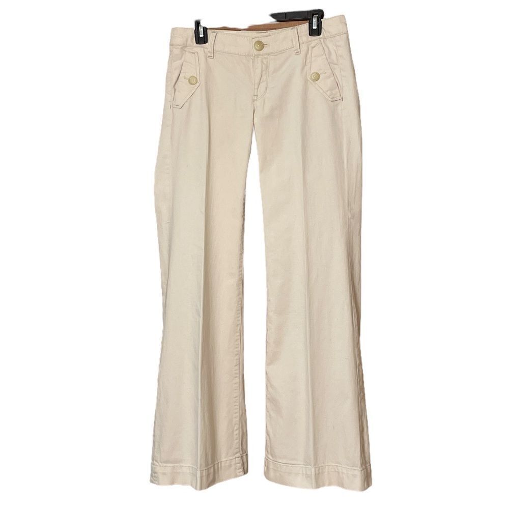 Ecru wide leg jeans Gap size 6
